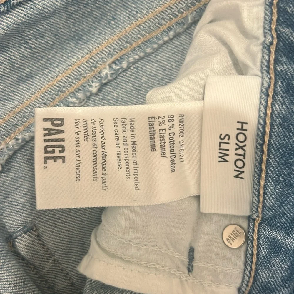 PAIGE Light Blue Hoxton Slim Jeans - Picture 3 of 8